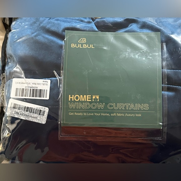 BULBUL  Velvet Curtains 2 Panels - Picture 5 of 5